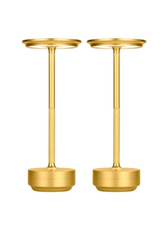 zentora 2 Pack Cordless Table Lamp,Rechargeable Battery Operated USB Mini Bedside Lamp 4000mAh LED Portable Outdoor Battery Powered Lamps,Dining Table,Bar, 3 Level - Image 1